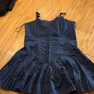 LIONESS brand Dress from Princess Polly Dark green Pleated Corset Dress